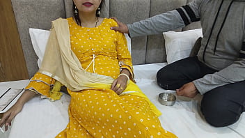 Indian family friends enjoy sensual pleasure together in UK desi housewife's mouth